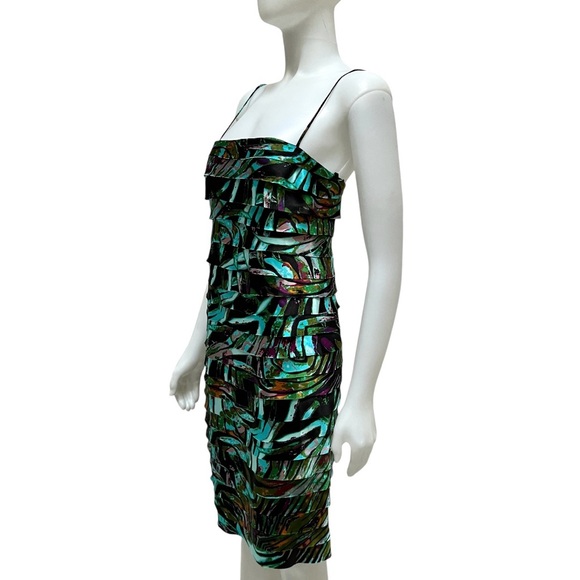 Vintage Tiered Baby Doll Dress Spagetty Straps Abstract Fairy Wimsy Goth 90's - Picture 1 of 17